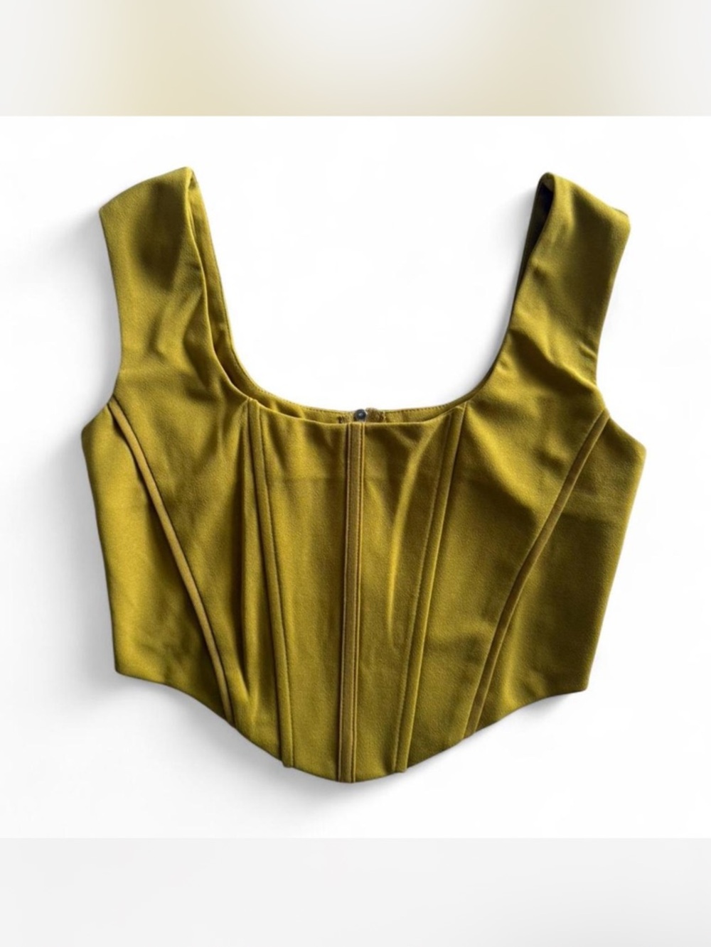 Bustier Crop Top, Chartreuse